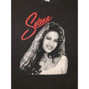 Selena Graphic T-Shirt Mens 2XL Black Red Name Print Teestyled